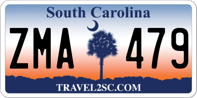 SC license plate ZMA479