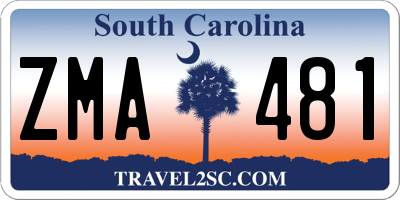 SC license plate ZMA481