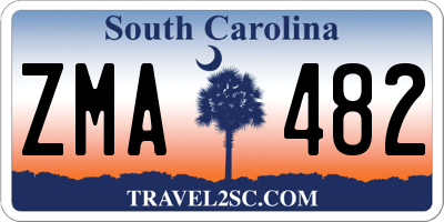 SC license plate ZMA482