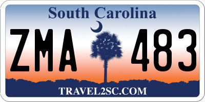 SC license plate ZMA483