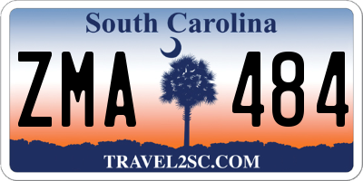 SC license plate ZMA484