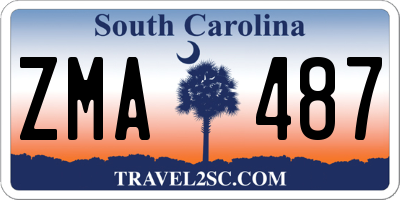 SC license plate ZMA487