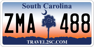 SC license plate ZMA488