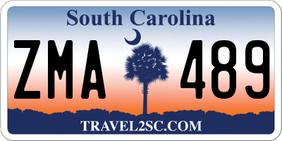 SC license plate ZMA489