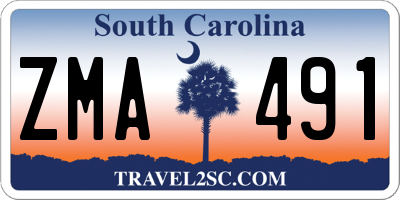 SC license plate ZMA491