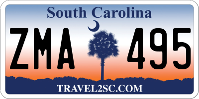 SC license plate ZMA495