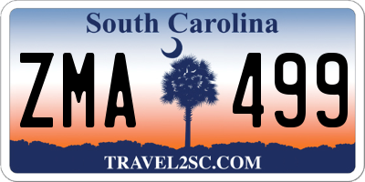SC license plate ZMA499