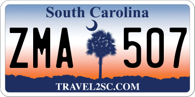 SC license plate ZMA507