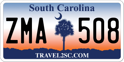 SC license plate ZMA508