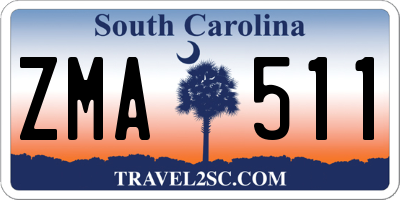 SC license plate ZMA511