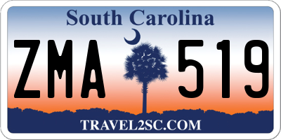 SC license plate ZMA519