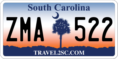 SC license plate ZMA522