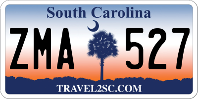 SC license plate ZMA527