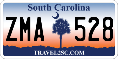 SC license plate ZMA528