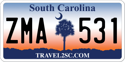SC license plate ZMA531