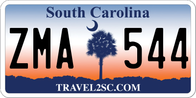 SC license plate ZMA544