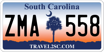 SC license plate ZMA558