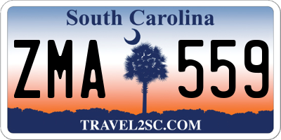 SC license plate ZMA559