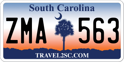 SC license plate ZMA563