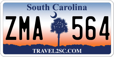 SC license plate ZMA564