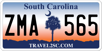 SC license plate ZMA565