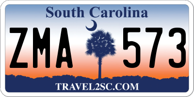 SC license plate ZMA573