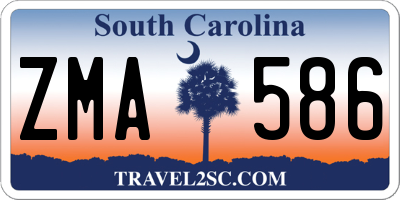 SC license plate ZMA586