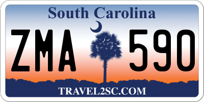 SC license plate ZMA590