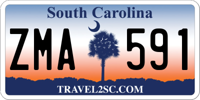 SC license plate ZMA591