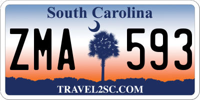 SC license plate ZMA593