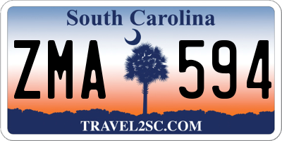 SC license plate ZMA594