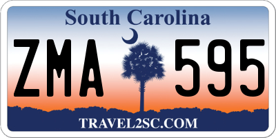 SC license plate ZMA595