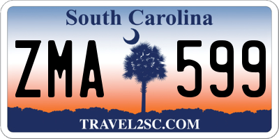 SC license plate ZMA599
