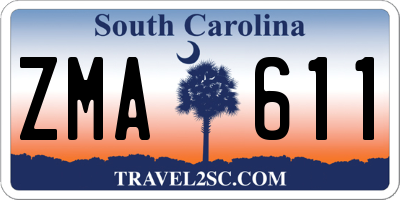 SC license plate ZMA611