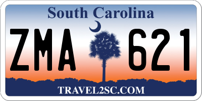 SC license plate ZMA621