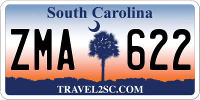 SC license plate ZMA622