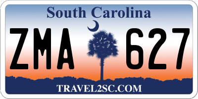 SC license plate ZMA627