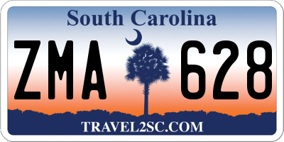 SC license plate ZMA628