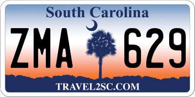 SC license plate ZMA629
