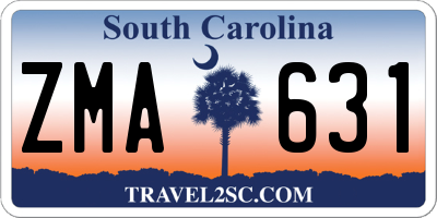 SC license plate ZMA631