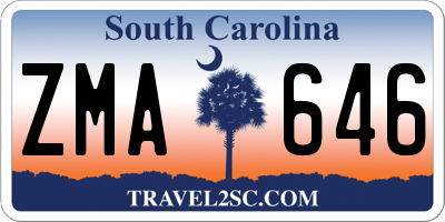 SC license plate ZMA646