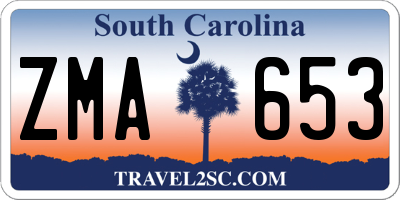 SC license plate ZMA653