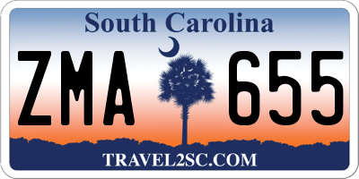 SC license plate ZMA655