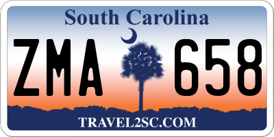 SC license plate ZMA658
