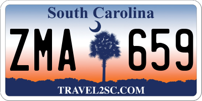 SC license plate ZMA659
