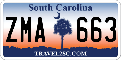 SC license plate ZMA663
