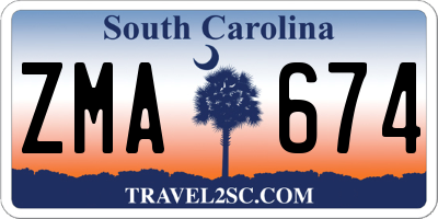 SC license plate ZMA674
