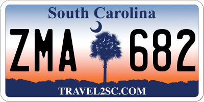SC license plate ZMA682