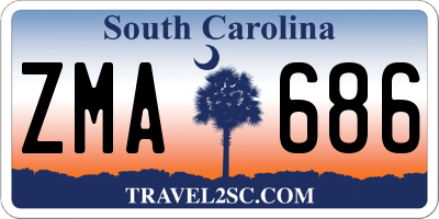 SC license plate ZMA686