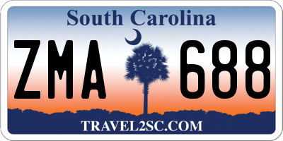 SC license plate ZMA688